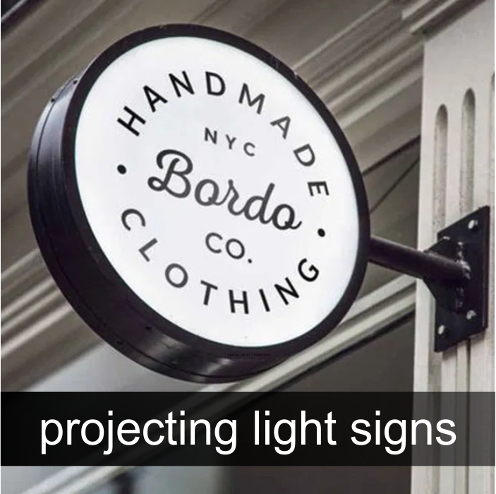 Projecting Light Signs - Moxo Media